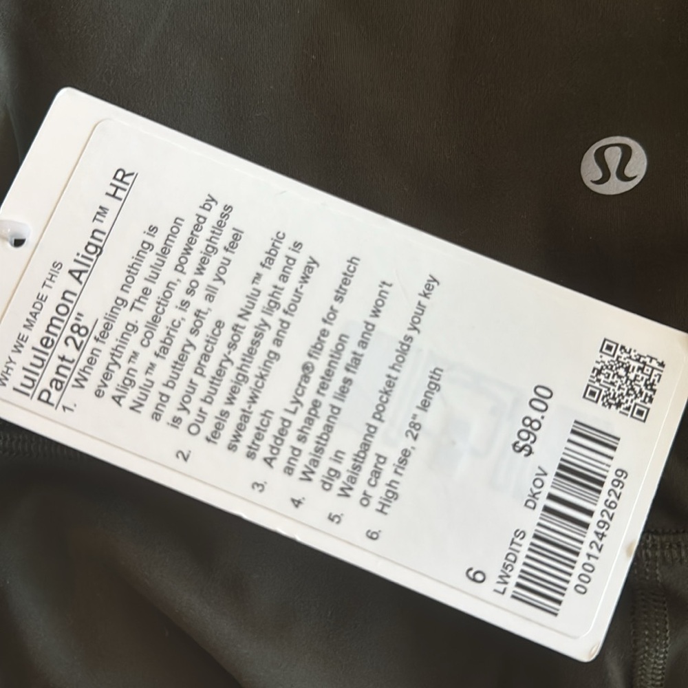 lululemon Align™ High-Rise Pant 28" DARK OLIVE - Picture 6 of 7